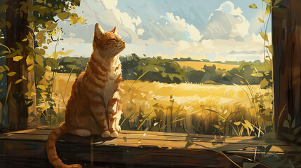 a peaceful cat