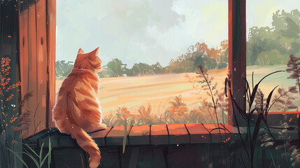 a peaceful cat