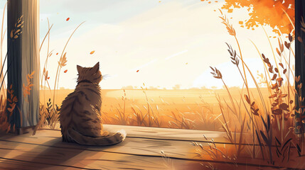 a peaceful cat