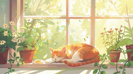 Sleeping cat