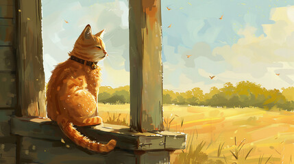 a peaceful cat