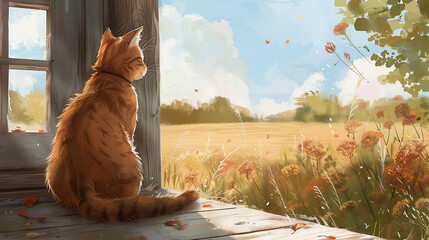 a peaceful cat