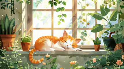 Sleeping cat