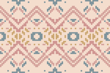 Traditional Thai Art Abstract Geometric Patternfolk Embroidery, Aztec Geometric Ornament Print. Design for Carpet, Wallpaper, Clothing, Wrapping, Fabric