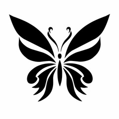 illustration vector graphics of tribal art design butterfly tattoo