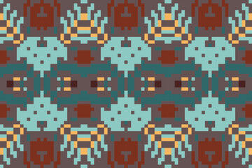 Ethnic Design Arabic Carpet Patternfolk Embroidery, Aztec Geometric Ornament Print. Design for Carpet, Wallpaper, Clothing, Wrapping, Fabric