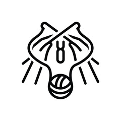 Black line icon for crocheting
