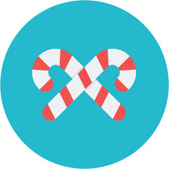 Candy Cane Pattern icon vector image. Can be used for Printing.