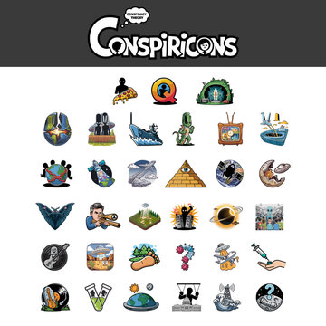Conspiricons - 33 Icon Conspiracy Theory Icon Set