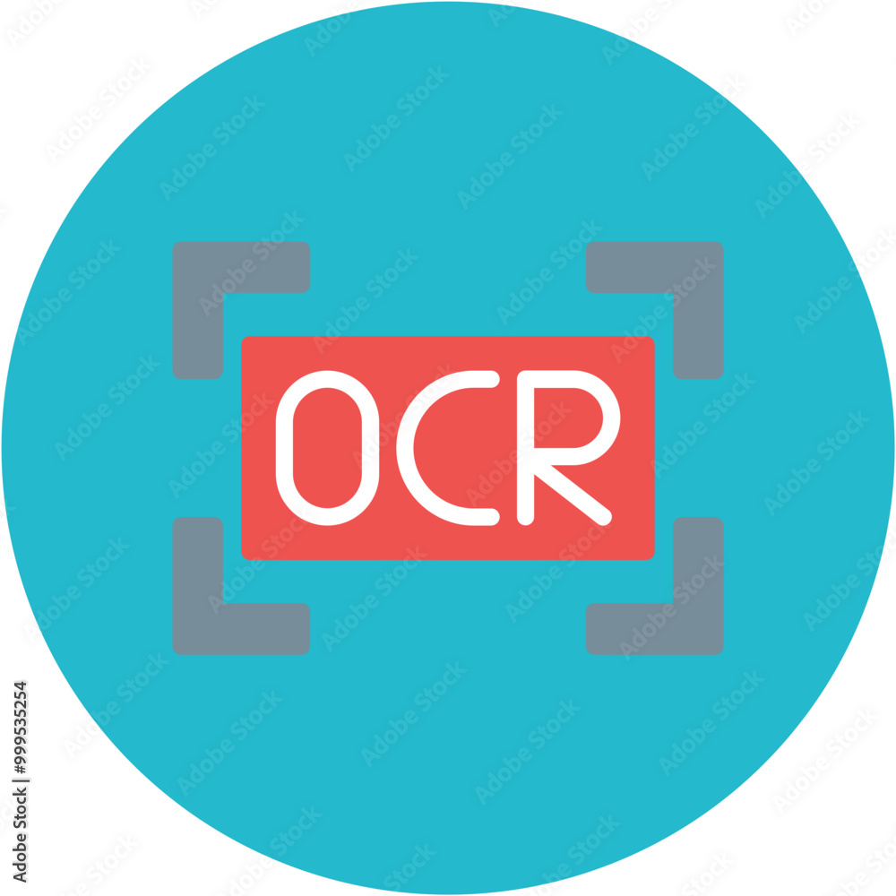 Poster printed ocr icon vector image. can be used for printing.