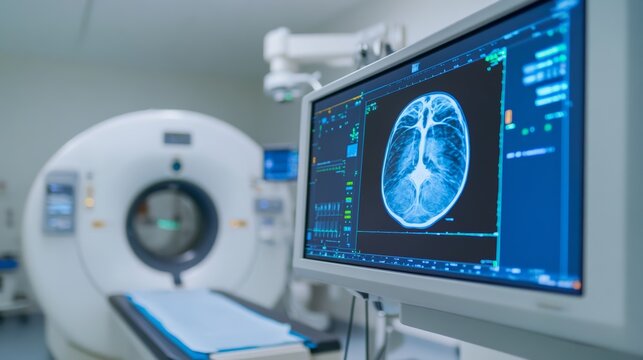 Monitor screen in radiology.