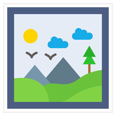 Fototapeta premium Scenery Icon