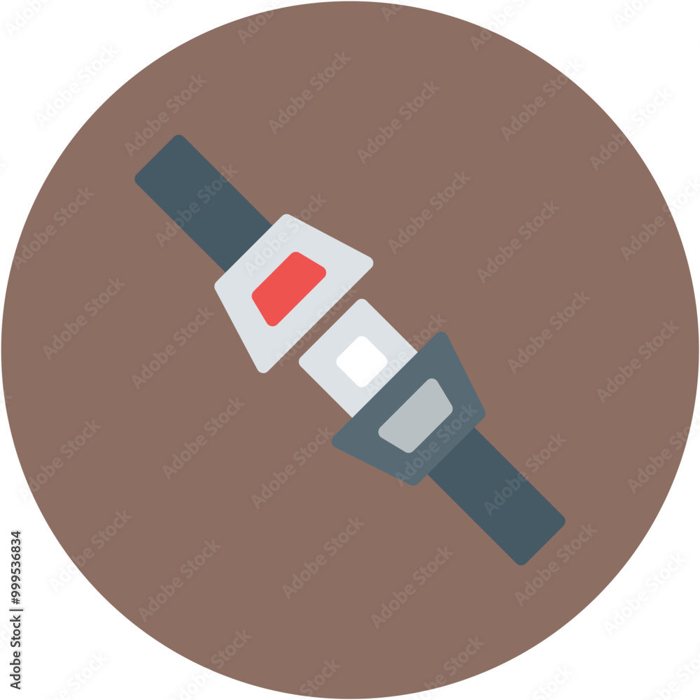 Poster Seat Belt icon vector image. Can be used for Railway.