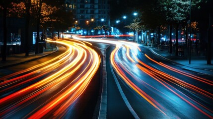 Fototapeta premium City Lights, Long Exposure Photography