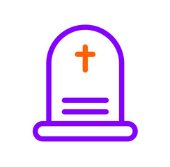 Obraz premium Icon Dual Tone - Death Tombstone