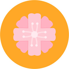 Blossom icon vector image. Can be used for Carnival.