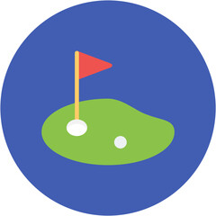 Golf Holiday icon vector image. Can be used for Golf.