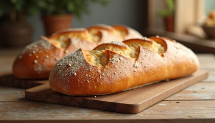  Bread baked to perfection ready to be savored
