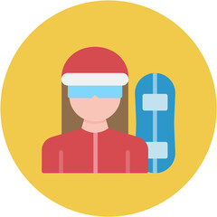 Snowboarder Female icon vector image. Can be used for Ski Resort.