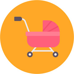 Pram icon vector image. Can be used for Child Adoption.