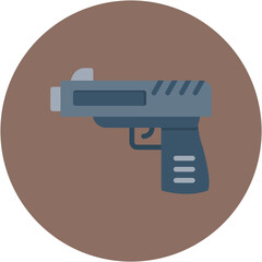 Gun icon vector image. Can be used for Shooting.