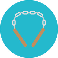 Nunchaku icon vector image. Can be used for Shooting.