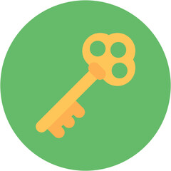 Key icon vector image. Can be used for Fairytale.