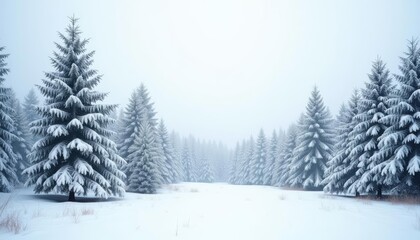  Winter wonderland  A serene snowy forest