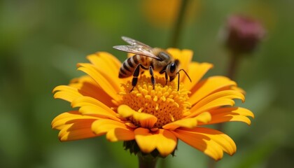  Bees Buzzing Bliss on a Sunflowers Petal
