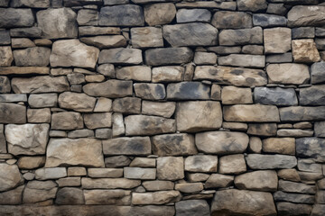 Fototapeta premium Processed collage of old medieval stone wall texture in daylight. Background for banner