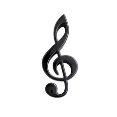 Obraz premium a black double music note