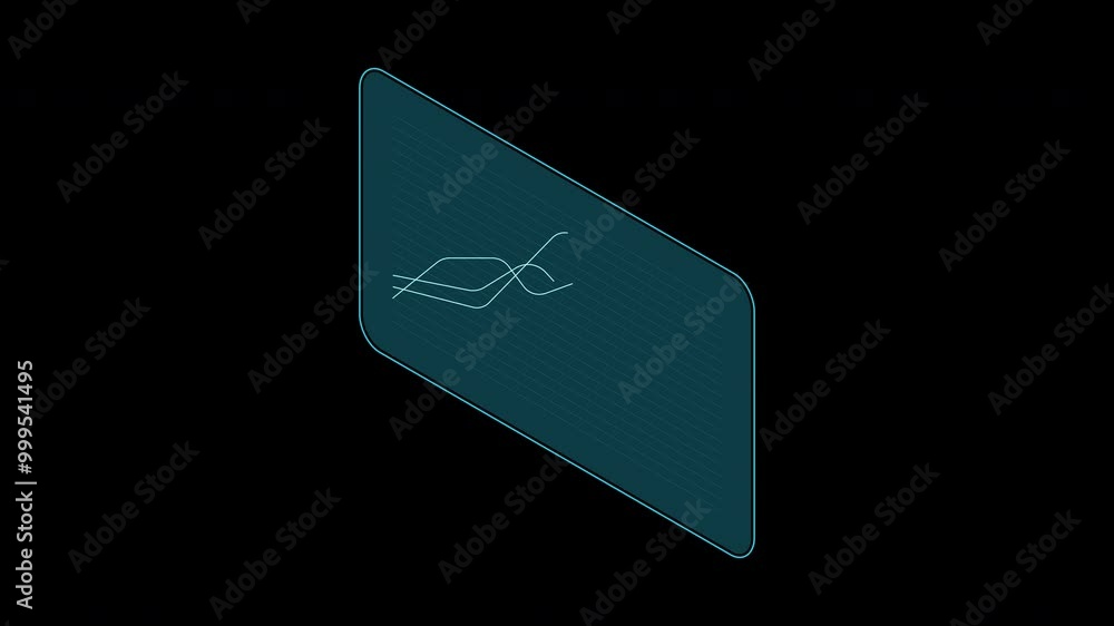 Poster digital chart with growing business concept. animation futuristic graph. digital chart. 4k video ani
