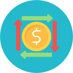 Cash Flow icon vector image. Can be used for Crisis Mangement.