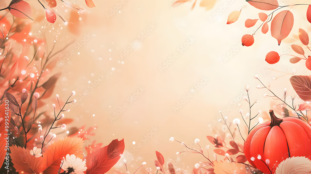 Canvas Prints beautiful autumn background card with copy space