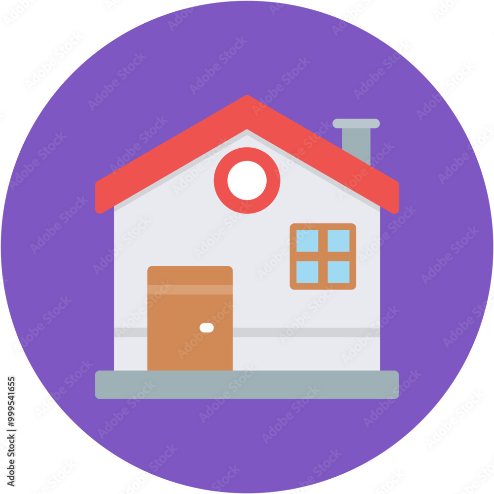 Poster House icon vector image. Can be used for Crisis Mangement.