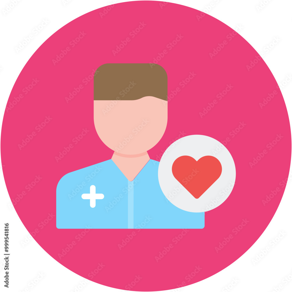 Wall mural Caregiver Male icon vector image. Can be used for Nursing.