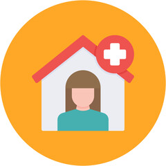 In Home Nurse icon vector image. Can be used for Nursing.