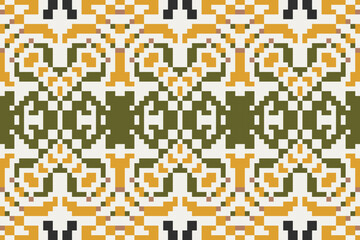 Native Patterns Geometric Islamic Patternfolk Embroidery, Aztec Geometric Ornament Print. Design for Carpet, Wallpaper, Clothing, Wrapping, Fabric