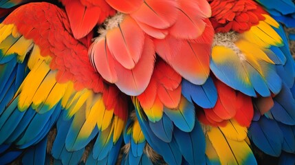 Obraz premium Beautiful heap group parrot and eagle feather pattern texture luxury background