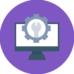 Repair System icon vector image. Can be used for Cyberpunk.