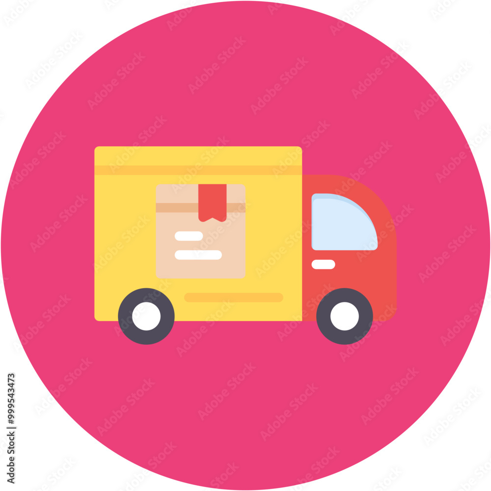 Poster Courier Service icon vector image. Can be used for Coworking Space.