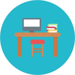 Dedicated Desk icon vector image. Can be used for Coworking Space.