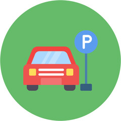 Free Parking icon vector image. Can be used for Coworking Space.