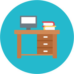 Fototapeta premium Hot Desk icon vector image. Can be used for Coworking Space.