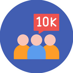 Followers icon vector image. Can be used for Video Blog.