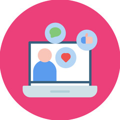 Influencer Engagement icon vector image. Can be used for Video Blog.