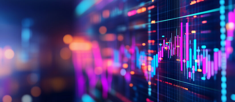 A digital display of machine learning charts, featuring line graphs, bar charts, and scatter plots representing algorithm performance and model accuracy. The charts highlight data