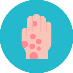 Rash icon vector image. Can be used for Cosmetology.