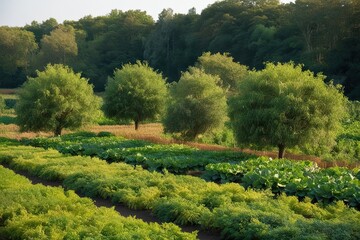 Obraz premium Expanding Agroforestry Practices for Sustainable Farming and Biodiversity Enhancement