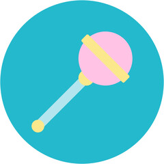 Rattle Line Icon